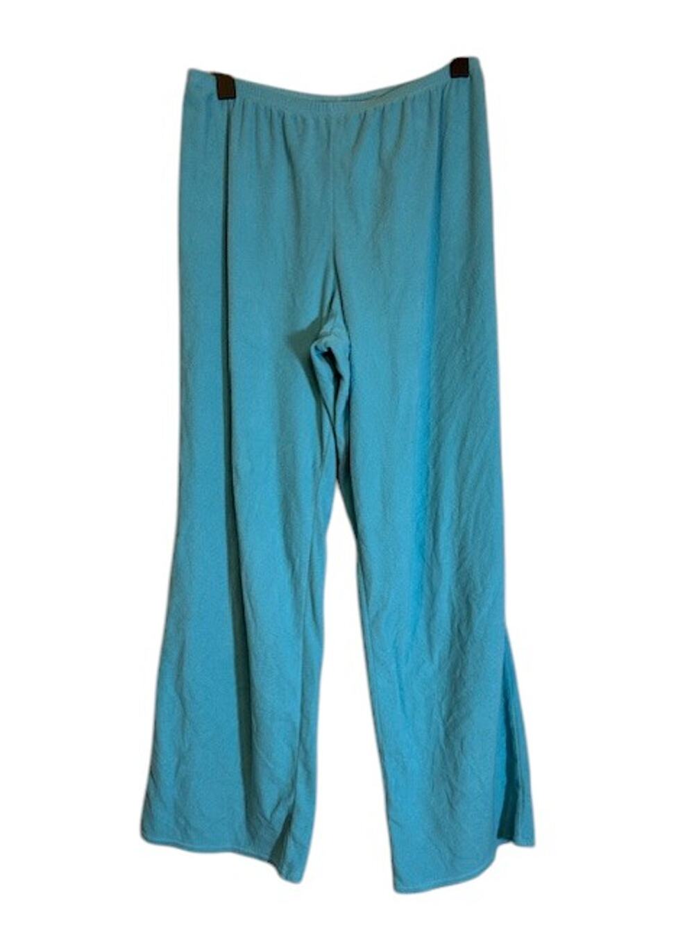 Delicates Baby Blue Fleece Elastic Waist Loungewear Pajama Pants Women Sz M